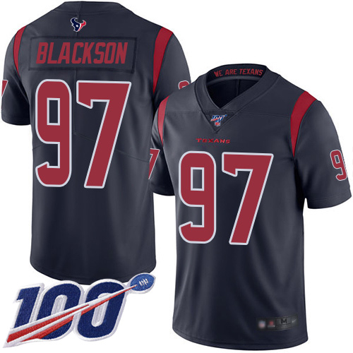 Houston Texans Limited Navy Blue Men Angelo Blackson Jersey NFL Football #97 100th Season Rush Vapor Untouchable->houston texans->NFL Jersey